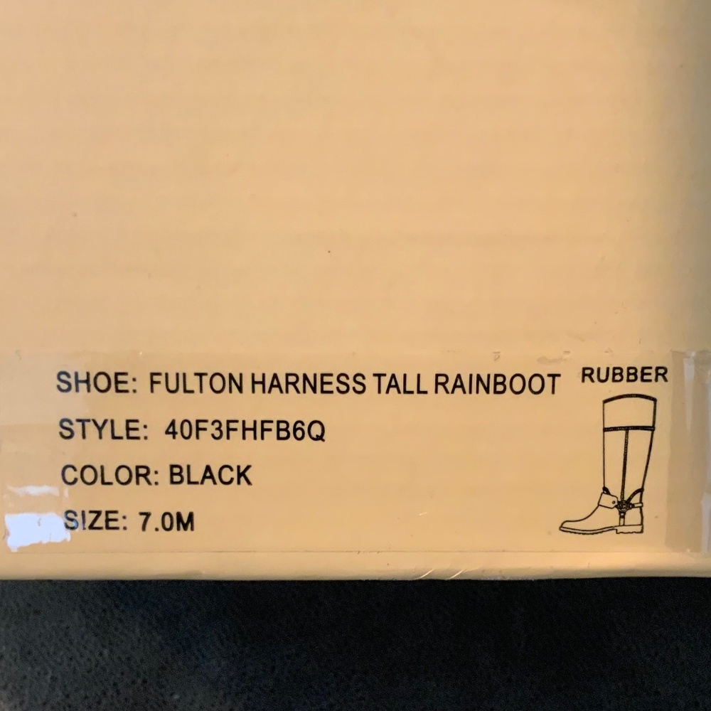 Michael Kors Tall Rainboots / Black / Sz 7 - Picture 4 of 6